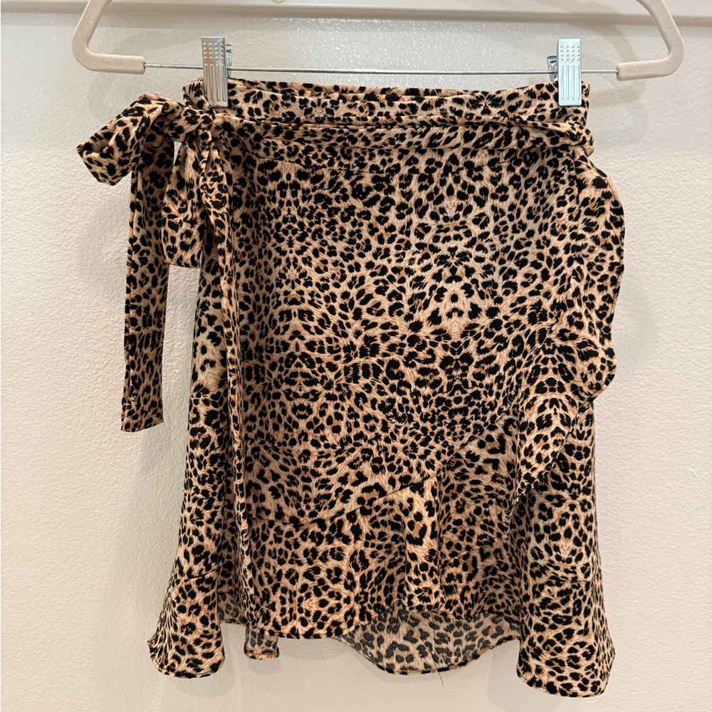 Audrey 3+1 Animal Print Mini Skirt